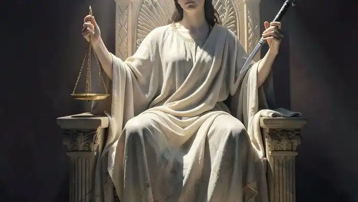 Справедливость личность таро — аркан 11 с весами и мечом, символ внутреннего баланса и ответственности