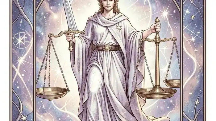 Справедливость в таро — изображение карты с весами и мечом