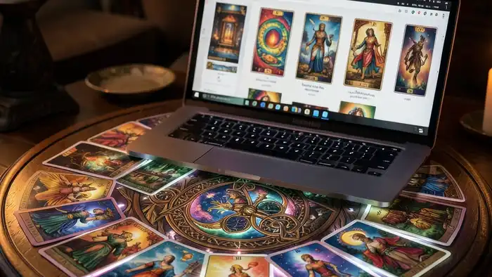 точный онлайн расклад — изображение онлайн‑расклада Таро на экране