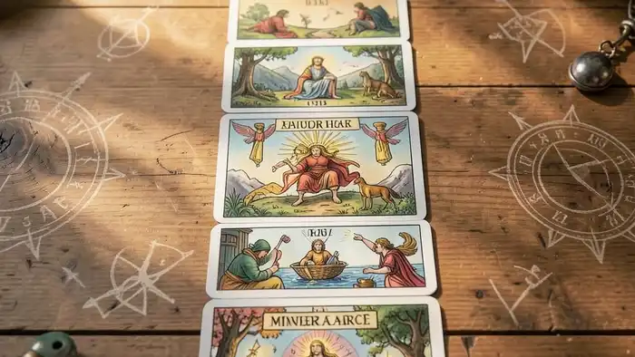 только младшие арканы расклад изображение расклада из семи карт младших арканов