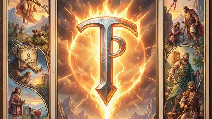 Тройка Жезлов сочетание таро изображение