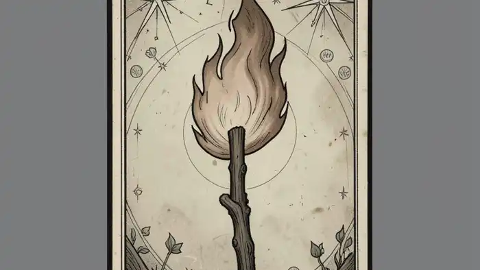 Туз Жезлов перевернутая таро изображение карты