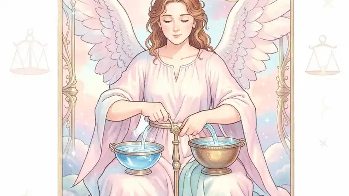 Умеренность личность таро — изображение карты с ангелом, символизирующим баланс