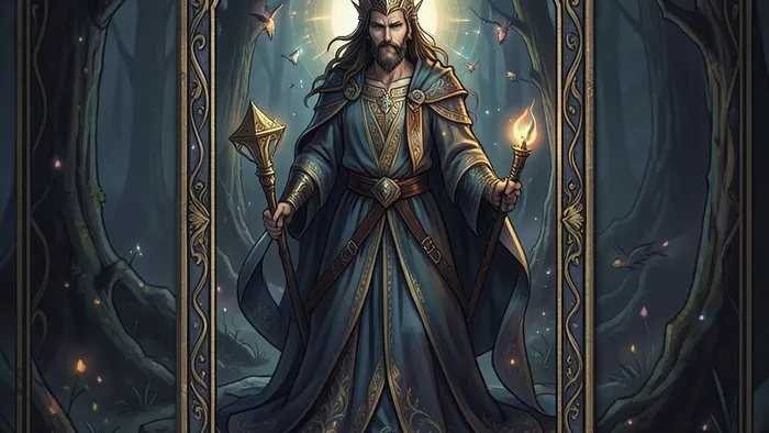 Аркан Умеренность Таро — ангел совершает алхимическое смешение вод, символ гармонии и трансформации