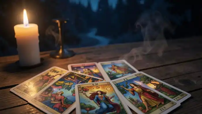 вечерний расклад таро – мистический ночной стол с картами Таро