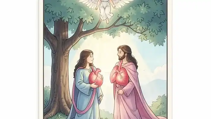 Влюбленные на здоровье таро — иллюстрация карты с медицинским мотивом