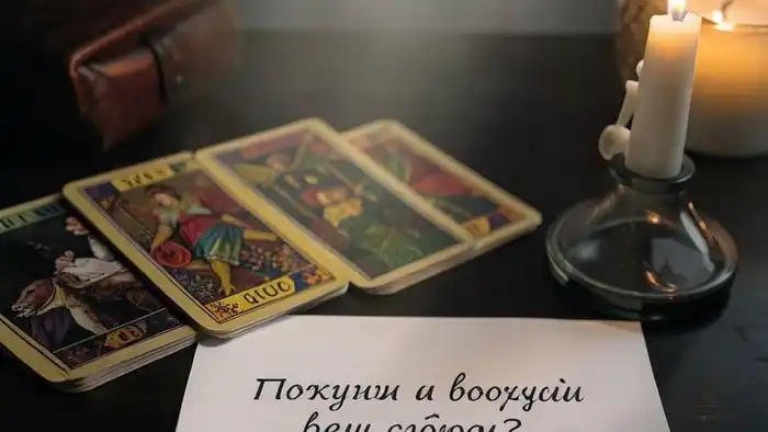 запись на расклад к тарологу — подготовка, лист с вопросом и колода Таро