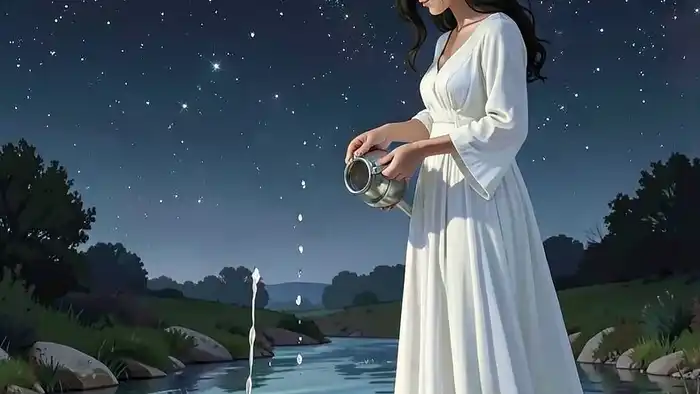 Звезда описание карты таро — женщина у источника с звёздами и водой