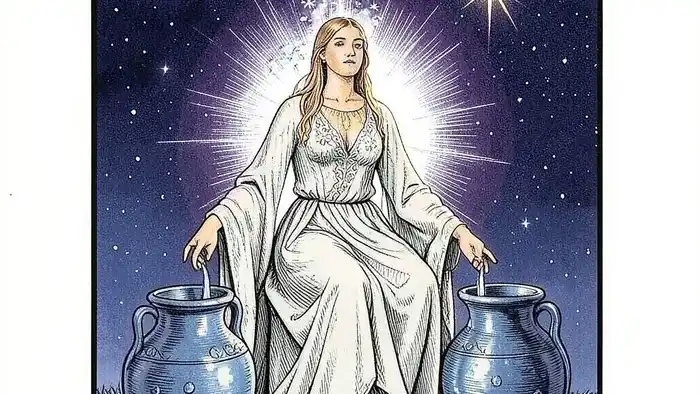 Звезда Таро иллюстрация карты